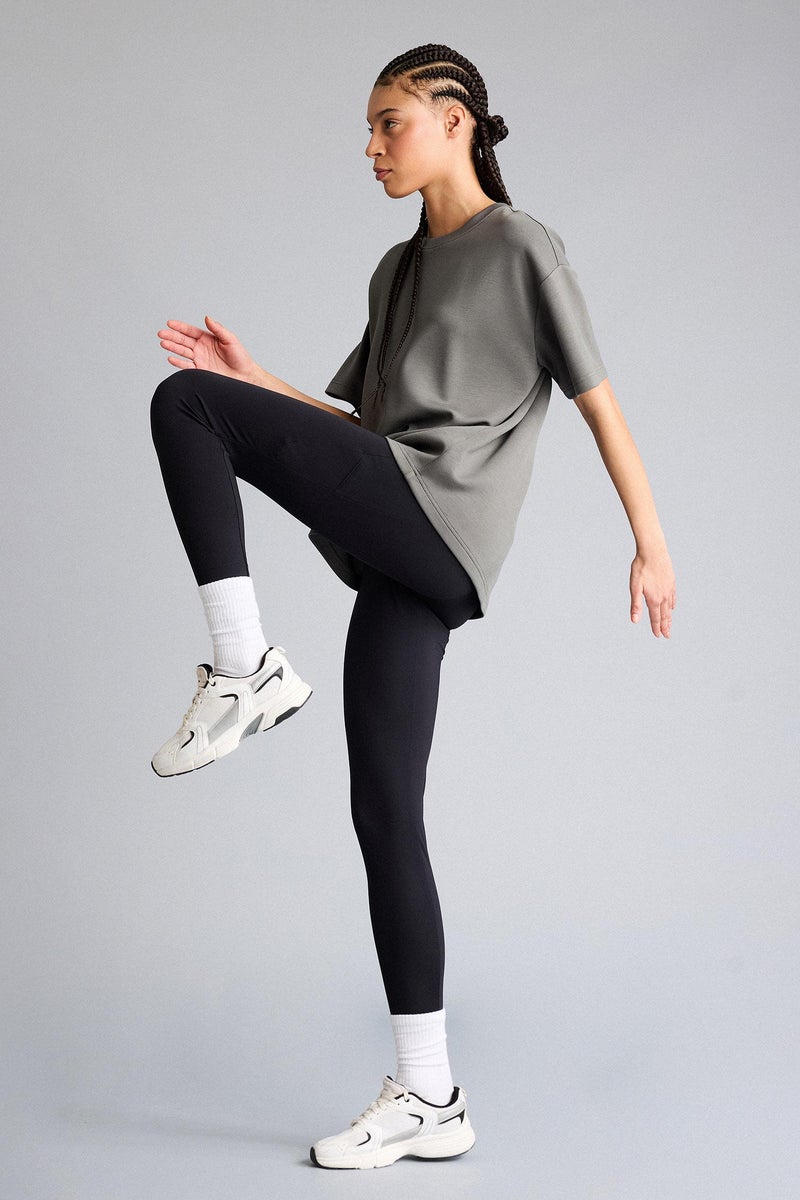 DeFacto Black Woman High Waist Ankle Length Leggings Casual - Image 2
